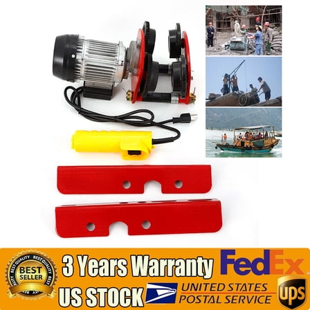 1T/2200lbs Electric Hoist Trolley 110v with I-beam Links for Material Handling