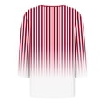 thumbnail image 5 of LISTHA 3/4 Length Sleeve Womens Tops Casual Loose Fit Henley Neck T Shirts Cute Print Three Quarter Length Tunic Tops Hot Pink 2XL, 5 of 5