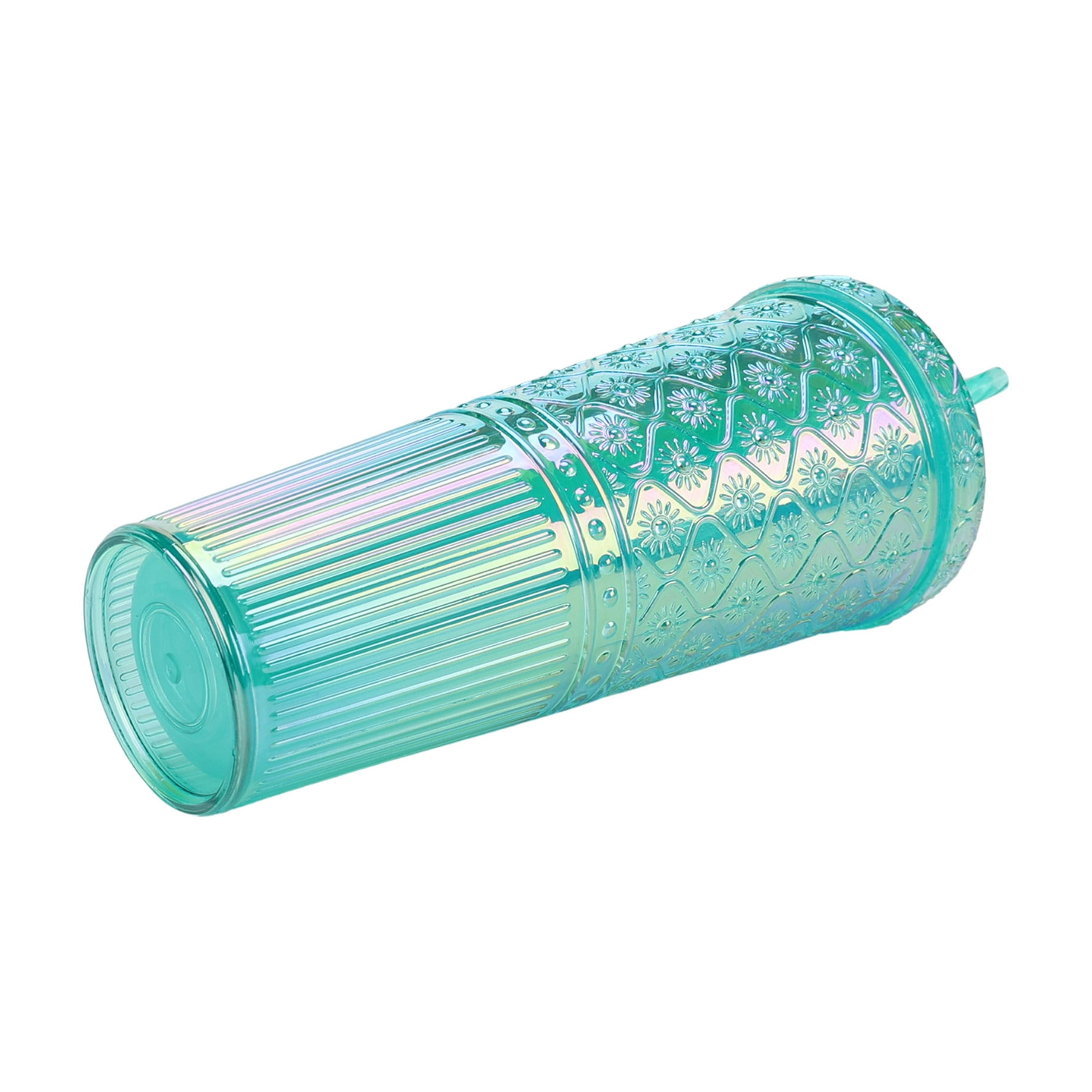 Mainstays 26 oz Sun Ray Textured Tumbler, Green