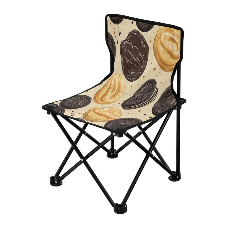 WOBOGO Oreo Cookies Camping Chair Convenient Four Corner Backrest