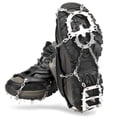 thumbnail image 1 of Irfora Tacos de tracción de 18 picos para mujeres y hombres, puños antideslizantes para hielo y nieve con bolsa de almacenamiento para caminar, senderismo, pesca, montañismo Irfora Garfios, 1 of 7