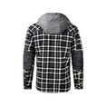 thumbnail image 2 of Fexilor Men's Flannel Shirt Jacket with Hood Long Sleeve Fleece Coat,Size XL, 2 of 5