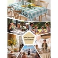 thumbnail image 5 of Sunflower Table Cloth, Teal Green Check You Are My Sunshine Bee Waterproof Tablecloth for Rectangle Tables, Reusable Washable Fabric Table Cover for Restaurant Kitchen Dining Tables 60"x102", 5 of 6