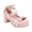 Pink, variant on Girls Dress Shoes Glitter Princess Shoe Big Girls Princess Shoes Lace Bow Thick Heels High Heels Party Wedding Shoes White,US 1