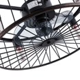 thumbnail image 5 of 18.5" Metal Caged Ceiling Fan w/Light ＆ Remote Control,3 Blades,Black,E26 Bulb Base, 5 of 11