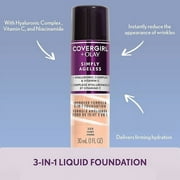 Covergirl & Olay Simply Ageless 3-in-1 Liquid Foundation, Ivory 205, 1 fl oz