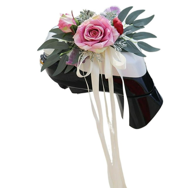 Guardoinrt Wedding Deco Car Transform Car Into Romantic The exquisite of Each Imitation Flower Ribbon