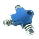 thumbnail image 4 of Conector de 3 vías para manguera de aceite de freno, kit de conversión de disco doble delantero, adaptador universal para manguera de freno triple de Azul, 4 of 8