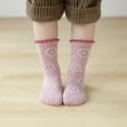 thumbnail image 4 of Clearance Sale Ukumplol Kids Socks Heated Socks Girls Socks Autumn and Winter Fresh Cartoon Cute Retro Flowers Thickened Warm Comfortable Fuzzy Socks A S, 4 of 8