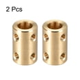 thumbnail image 2 of Shaft Coupling Robot Motor Wheel Rigid Coupler Connector Gold Tone, 8mm to 8mm 2, 2 of 3