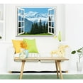 thumbnail image 3 of Wall26 Removable Wall Sticker/Wall Mural - Snow Mountain and Pine Trees Out of The Open Window Creative Wall Decor - 24"x32", 3 of 6