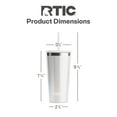 thumbnail image 5 of RTIC 20 oz Ceramic Lined Everyday Tumbler, Spill-Resistant Straw Lid, White Glitter, 5 of 9