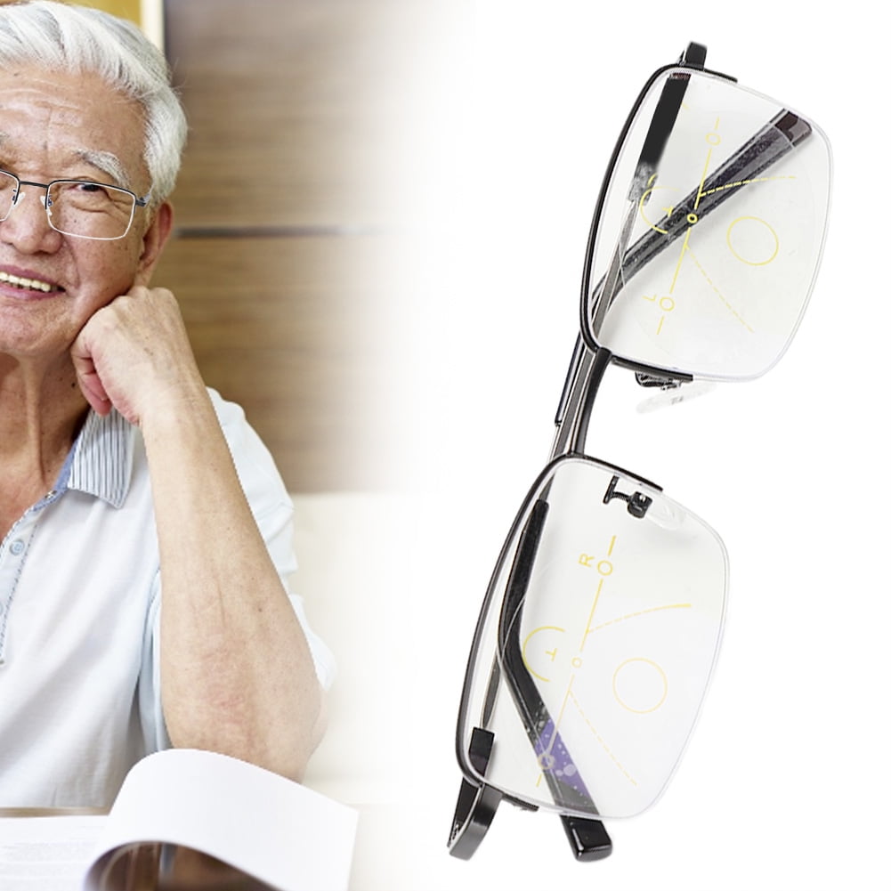 Rdeghly Senior Glasses Eye Strain Relief Multifocal Reading Glasses