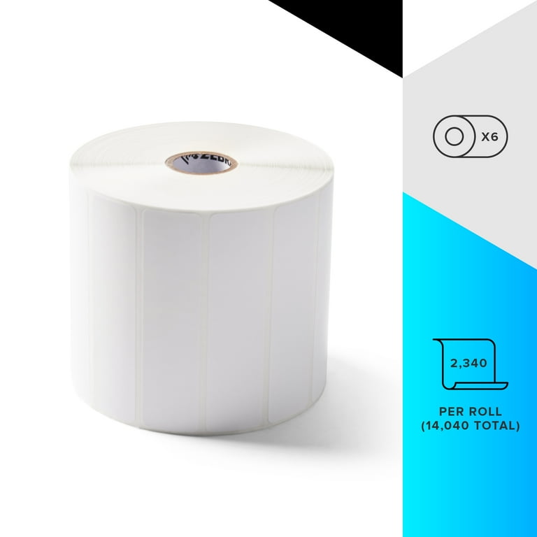 Zebra 4 x 1 in Direct Thermal Paper Labels Z-Perform 2000D
