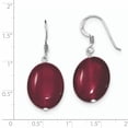 thumbnail image 2 of Sterling Silver Red Jade Dangle Earrings QE6321, 2 of 2