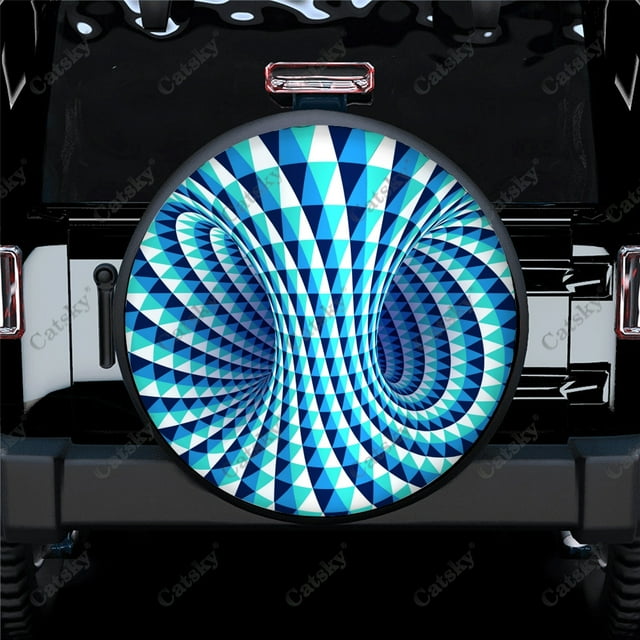 3D Colorful Depth Print Spare Tire Cover Waterproof Tire Wheel Protector for Car Truck SUV Camper Trailer Rv