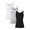 3 Pack-Black/Light Grey/White, variant on 3 Pack Women Scoop Neck Tank Tops Sleeveless Casual Shirts Racerback Basic Strap Slim Fitted Undershirts Racerback Summer Tee(3C,L)