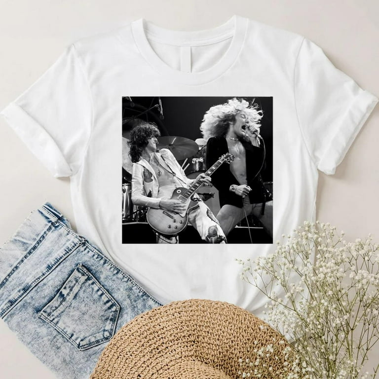 Unisex Short Sleeves Tee Led Zeppelin Jimmy Page T-Shirt Robert Plant  T-Shirt for Men and Women, up to Size 4XL