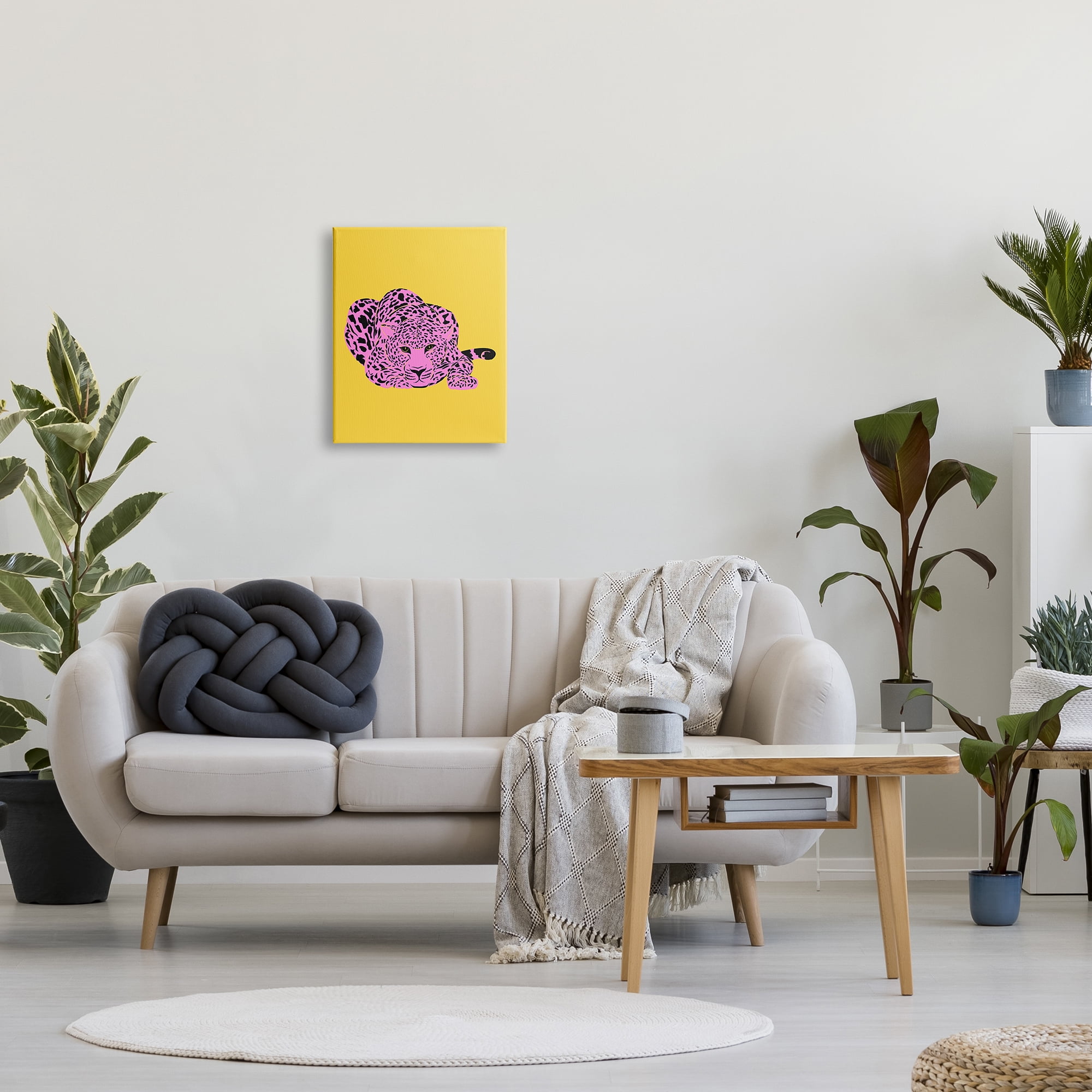 Stupell Industries Pop Style Leopard Animals & Insects Painting Gallery Wrapped Canvas Art Print Wall Art, 16 x 20
