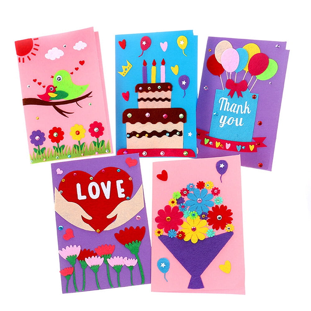 6 Pcs DIY Card Cards Making Kit Greeting Kids Educational Toys Infant  Students Awards Gifts Playthings Baby 