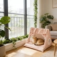 thumbnail image 5 of Pet Tent | Semi-Enclosed Washable Foldable Cat Bed for Small Dogs | Portable Breathable Mesh Pet Shelter | Cozy Soft House for Indoor Use and Medium Cats, 5 of 6