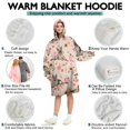thumbnail image 5 of German Shepherd Dog and Flower Wearable Oversized Blanket,Wearable Blanket Hoodie for Adults,Cozy Hooded Blankets with Super Pockets,Super Warm Fuzzy Pullover for Women & Men, 5 of 6