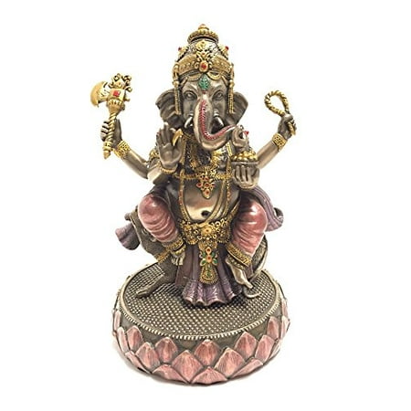 - Ganesh (Ganesha) Sitting on Mouse Hindu God of Success Statue Sculpture