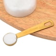 thumbnail image 4 of Cucharas medidoras de acero inoxidable 18/8, juego de 6 piezas, cucharas medidoras de metal, cucharada y cucharadita para medir ingredientes líquidos y secos, dorado, 4 of 4
