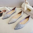 thumbnail image 5 of Ladies' Elegant Evening Flats, Rhinestone Detail, Comfortable Slip-ons, 5 of 9