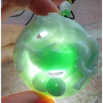 Green Natural A Jade jadeite Pendant Horse Money Coin Necklace 679601 TN