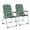 Dark Green, variant on Hyxoo Aluminum Patio Lawn Chairs Folding 1 Pack with Detachable Cup Holder, Webbed Beach Chair Folding Chair Outdoor Portable Camping Chair for Yard, Garden