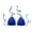 Blue, variant on Women's Lace Halter Triangle Bikini Top Boho Chic Pearl Tie Backless Swim Tops