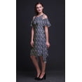 thumbnail image 5 of Bimba Butterfly Print Womenâ€™s Chic Style Cold Shoulder Shift Dress Summer Tunic -XXX-Large, 5 of 6