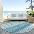thumbnail image 6 of Addison Rugs Chantille Indoor/Outdoor Transitional Stripes Teal Washable Round Rug, 8' x 8', 6 of 6