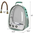 thumbnail image 6 of Halinfer Bird Backpack Carrier, Clear Bubble Window Bird Travel Backpack with Tray and Standing Perch, 6 of 6
