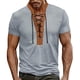thumbnail image 2 of pstuiky Mangas cortas para hombre, Camiseta de manga corta con cuello alto, cordón en el pecho y colores lisos para hombre camisas casuales para hombre s, 2 of 8
