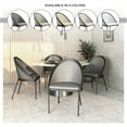 thumbnail image 5 of LeisureMod Modern Dining Chair, Contemporary Upholstered Kitchen and Dining Room Accent Side Chair with Metal Legs Urbane Series (Charcoal), 5 of 15