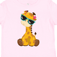 thumbnail image 4 of Inktastic Cute Giraffe, Giraffe with Sunglasses, Cute Animal Boys or Girls Toddler T-Shirt, 4 of 5