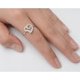 thumbnail image 4 of Women's Heart Clear CZ Promise Ring .925 Sterling Silver Band White Jewelry Female Size 4, 4 of 4