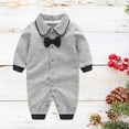 thumbnail image 4 of SNKSDGM Baby Boy Clothes 3-6 Months Fall July 4 Baby Boys Bow Long Sleeve Outsie Bodysuit Banquet Wedding Jumpsuit Clothes 3-6 Months, 4 of 4