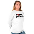 thumbnail image 3 of Love My Poodle Dog Owners Breed Pride Women Plus Size Long Sleeve Graphic Tee Brisco Brands 3X, 3 of 5