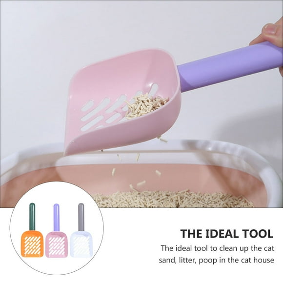 Nestingho 3Ud Pet Shovel Para Arena De Con Mango Antideslizante Y Material Plástico Práctico