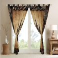thumbnail image 3 of Rustic Farmhouse Window Curtains 38"Wx45"L Camo Bear Paw 30%-50% Blackout Curtains Woodland Hunting Camouflage Animal Curtains Men Room,Retro Cabin Wildlife Curtains 2 Panels, 3 of 6