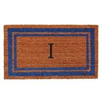 Calloway Mills Blue Border 18" x 30" Monogram Outdoor Doormat (Letter I)