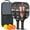 Black-2, variant on Pickleball Paddles Set Of 2, Fiberglass Surface, Skull & Tatoo Style, 4 Balls & Bag