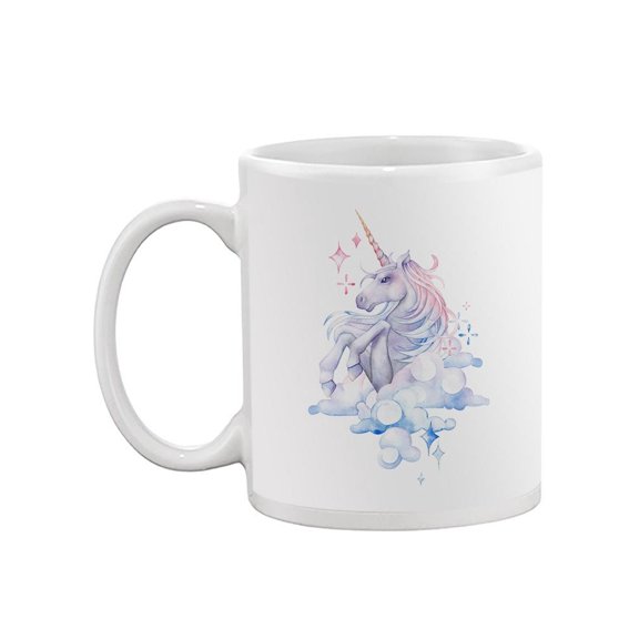 Watercolor Unicorn In Sky. Mug  -Image by Shutterstock,
