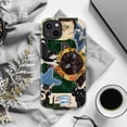 thumbnail image 6 of Black Cat and Tabby Cat Phone Case, Siamese Cat with Flower Headdress, Funny Cat Lovers iPhone Case for 17 16 15 14 13 12 11, 6 of 6