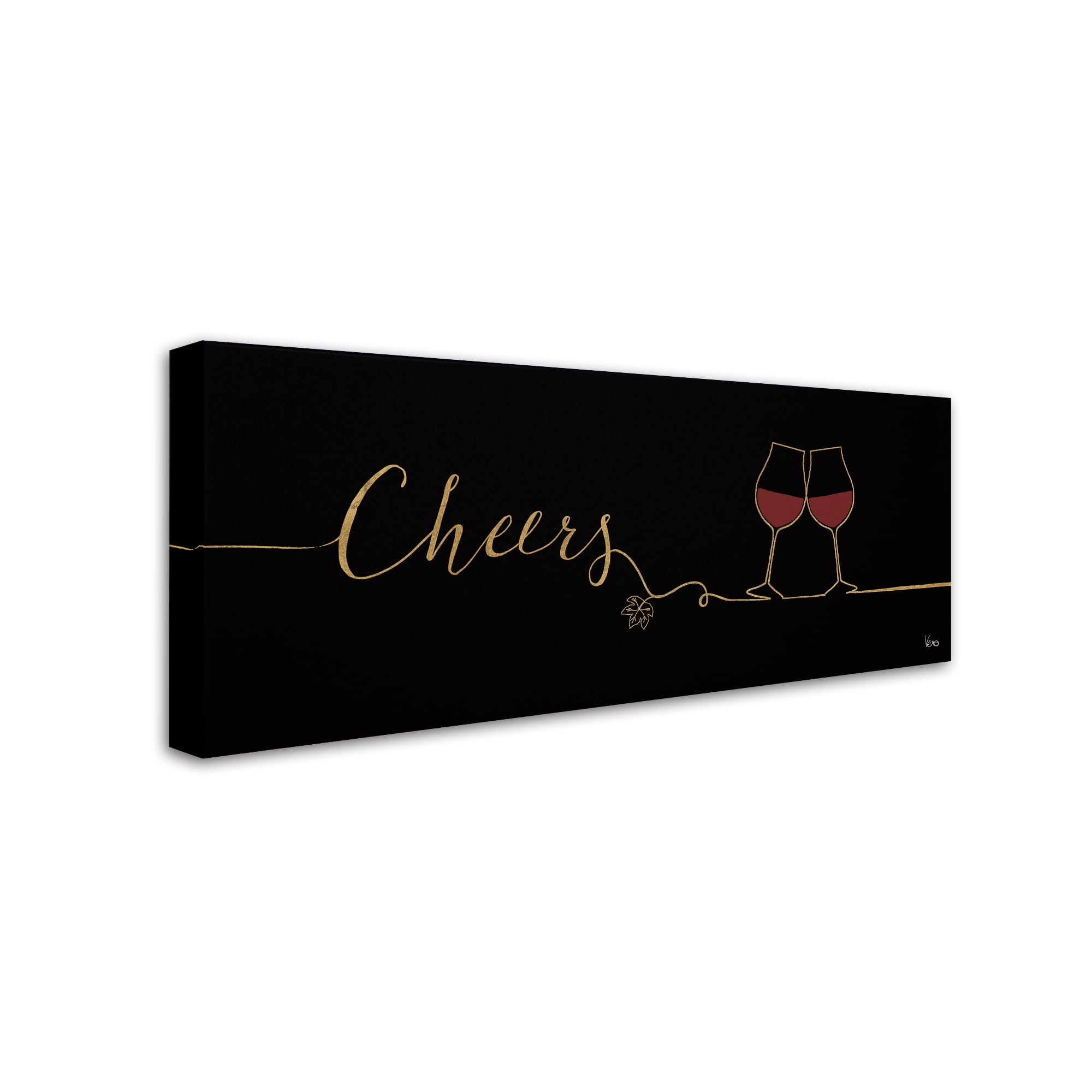 Trademark Fine Art 'Underlined Wine I Black' Canvas Art by Veronique Charron