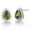 Light Green, variant on Women's Green Teardrop Stud Earrings Pear Shape CZ Crystal Studs Platinum Plated R815 (Green)