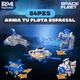 thumbnail image 4 of Juguete Robots Espaciales a Control Remoto Rm Regalomex 2.4Ghz Bloques de Construcción 6 en 1 para Niños azul Grande, 4 of 7